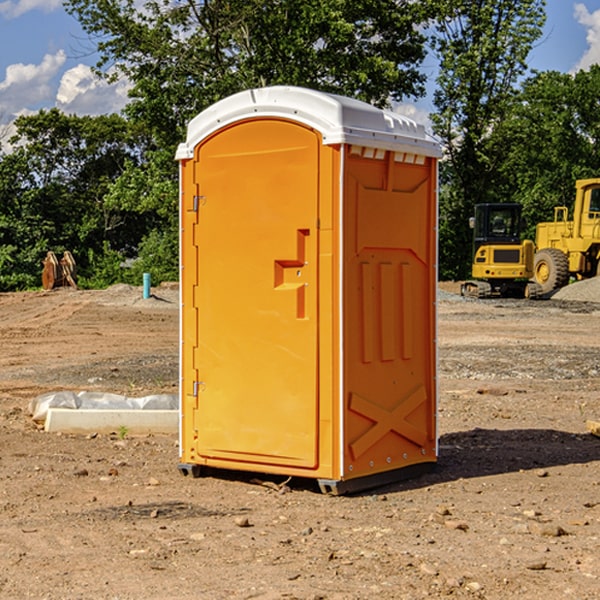 can i customize the exterior of the porta potties with my event logo or branding in Doe Hill